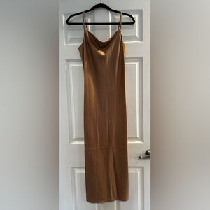 Tan Cocktail Slip Dress